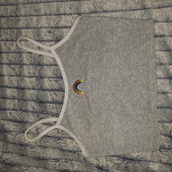 Womens small, grey tanktop with rainbow patch. - Picture 1 of 3